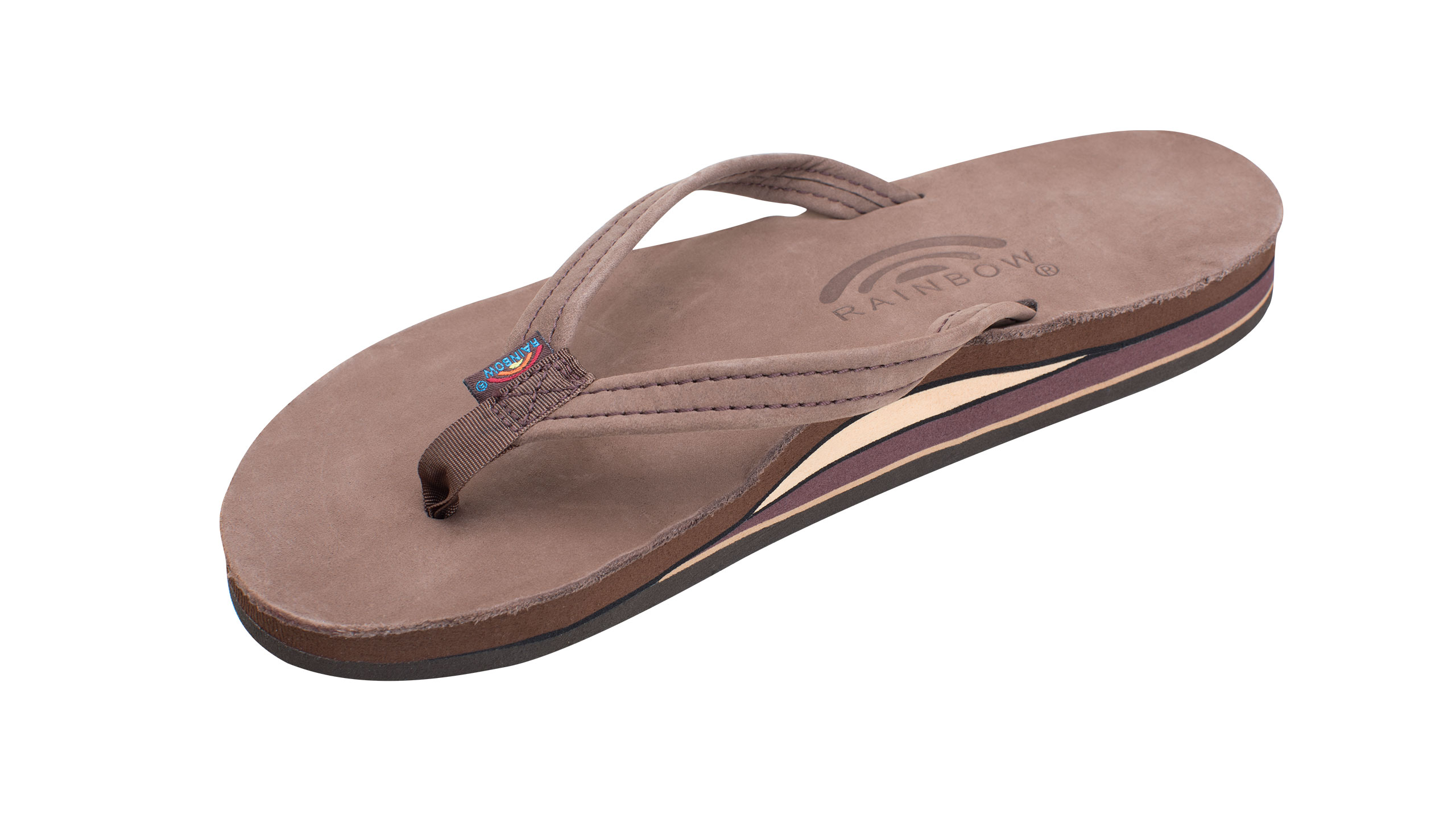 rainbow sandals single layer premier leather with arch support